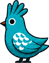 The blue flock's bird: slim with a tall pointed head crest.
